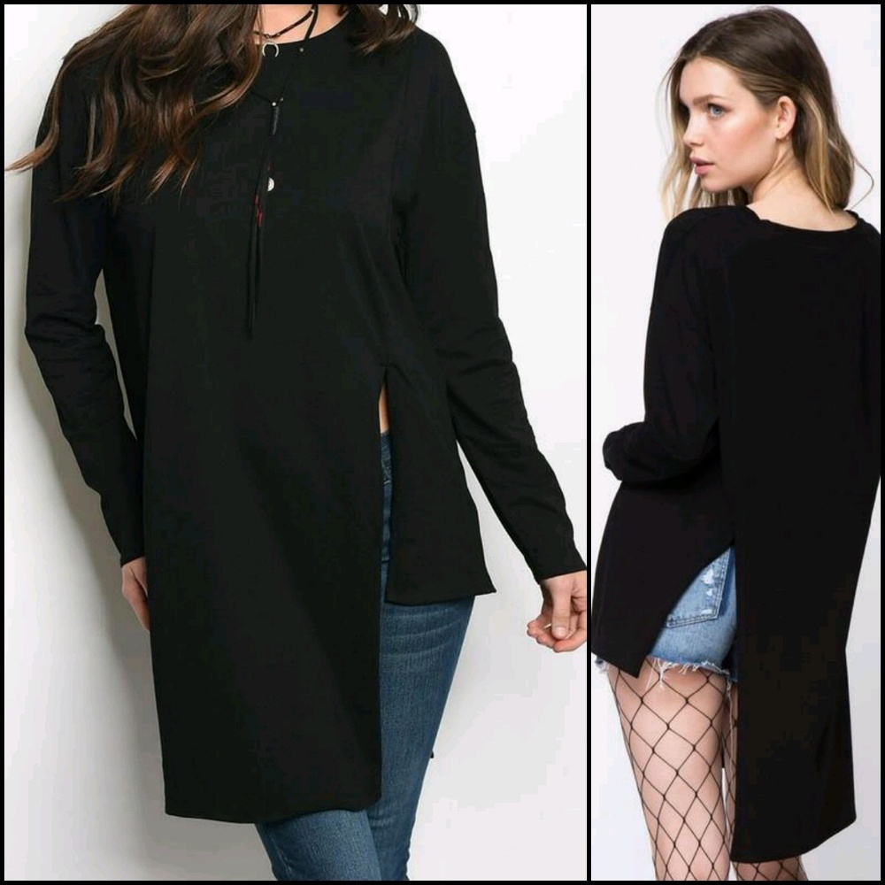 *REPOSH* - RAE SPLIT HEM TOP